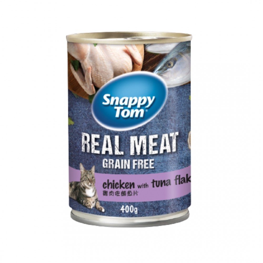 Snappy Tom 400g Chicken With Tuna Flakes Wet Cat Food - Online Pet Shop ...