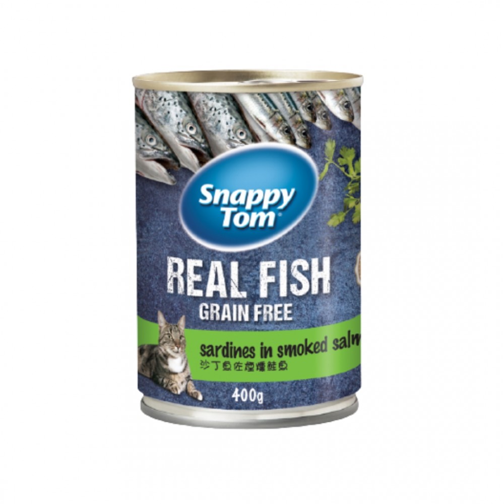 Snappy Tom 400g Sardine With Smoked Salmon Wet Cat Food - Online Pet ...