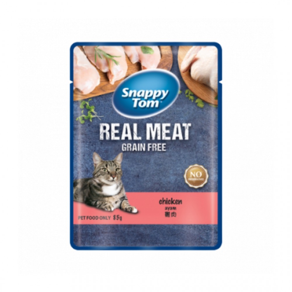 Snappy Tom 85g Chicken Wet Cat Pouch Online Pet Shop Malaysia