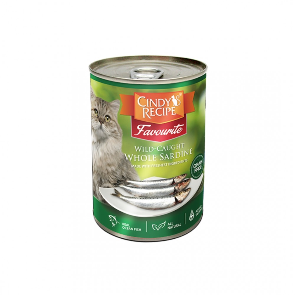 Cindy s Recipe Favourite Whole Sardine 400g Wet Canned Cat Food