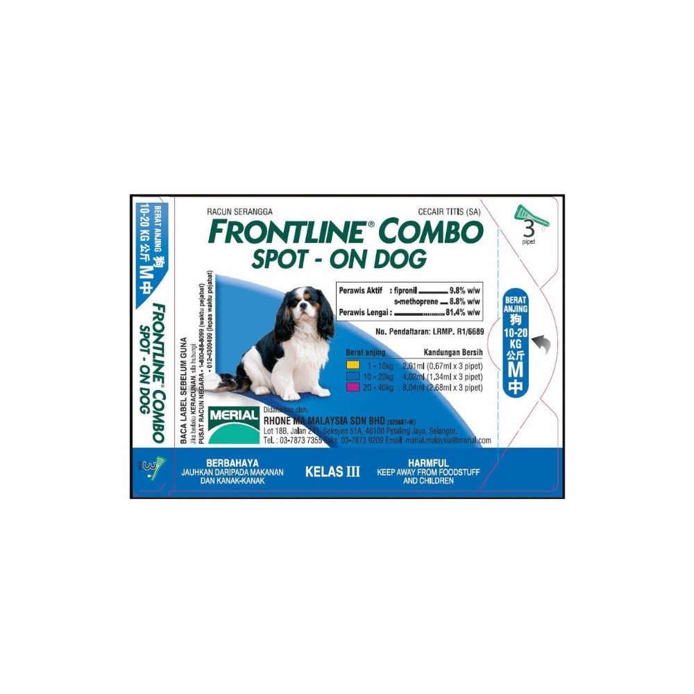 Frontline combo on sale spot on dog