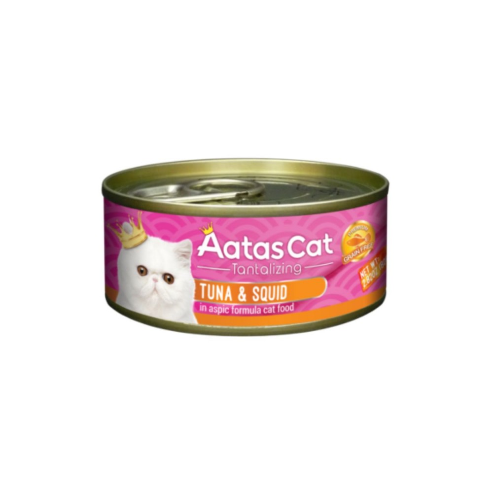 Aatas Cat 80g Tantalizing Tuna Squid In Aspic Wet Cat Canned