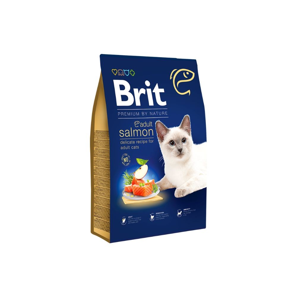 Brit Premium Cat 8kg Adult Salmon Dry Cat Food Online Pet Shop